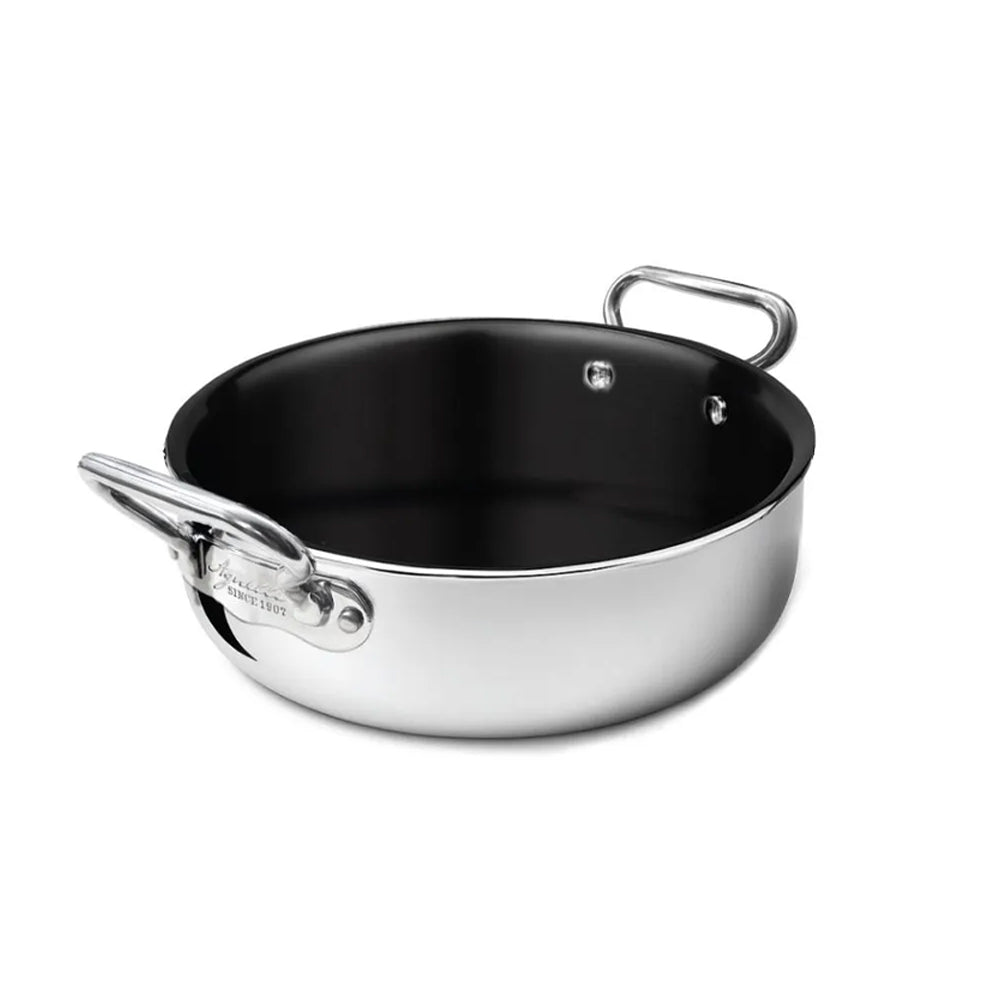 Agnelli Non-Stick Alu-Inox Tegame Basso Antiaderente In Alluminio Con Manici Inox