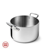 Agnelli Alu-Inox 5-Ply Cacerola Alta Con Asas 1907 En Alu-Inox