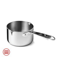 Agnelli Alu-Inox 5-Ply Casseruola Alta Con Manico 1907 In Alu-Inox