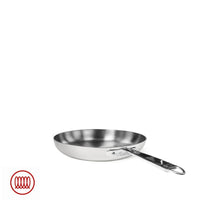 Agnelli Alu-Inox 5-Ply Niedrige Pfanne mit Griff 1907 In Alu-Inox