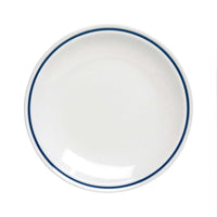 25 cm - Tognana AZ Plat bord in wit porselein met blauwe rand Set 12 st