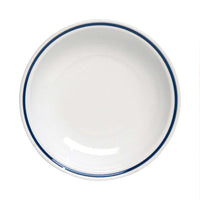 18 cm - Tognana AZ deep white porcelain plate with blue rim set of 12
