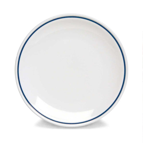 28 cm - Tognana AZ Plato llano redondo en porcelana blanca con filo azul Set 6 Pzss