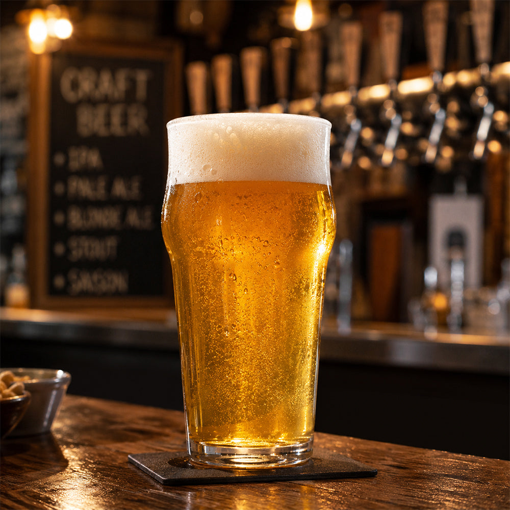 Colección de vasos y jarras de cerveza para casa