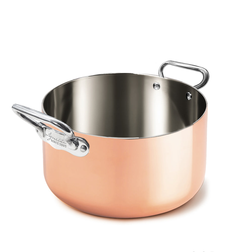 Agnelli Copper4 Cacerola alta inducción con 2 asas
