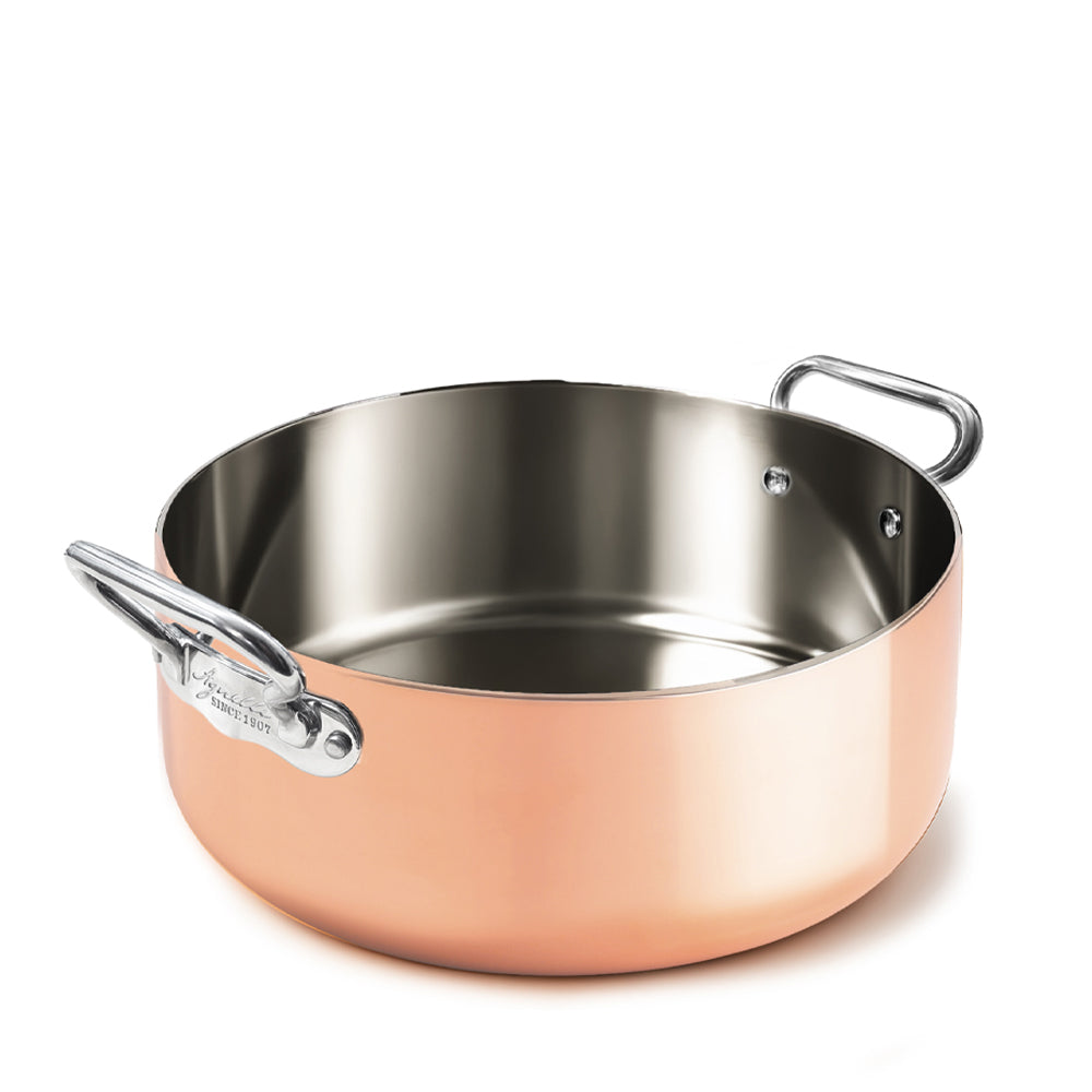 Agnelli Copper4 Cacerola baja de inducción con 2 asas