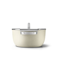 24 cm - Smeg Cookware tall non-stick ceramic casserole in aluminum with lid