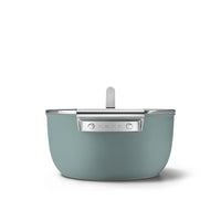 24 cm - Smeg Cookware tall non-stick ceramic casserole in aluminum with lid