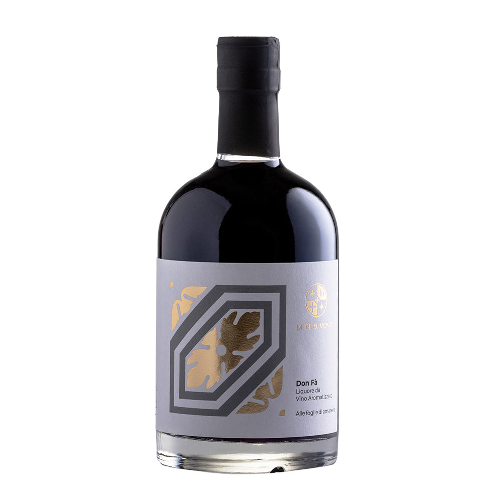 Bouteille Don Fà, liqueur de vin aromatisée aux feuilles d'amarena.