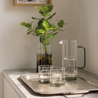44 cl - Zafferano Filo Bianco Verre tumbler à eau en verre borosilicaté Set de 4 pz