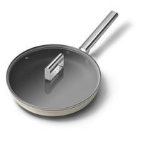 Smeg Cookware non-stick ceramic shallow pan in aluminum