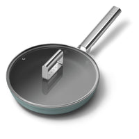 Smeg Cookware non-stick ceramic shallow pan in aluminum