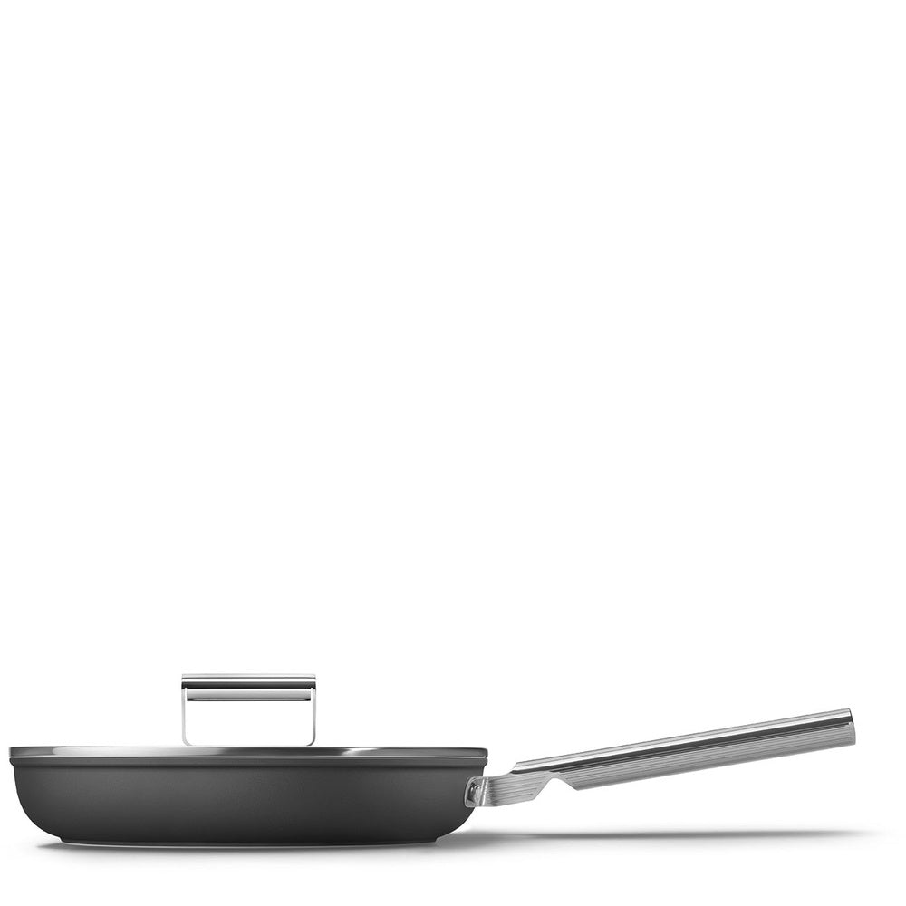 Smeg Cookware non-stick ceramic shallow pan in aluminum
