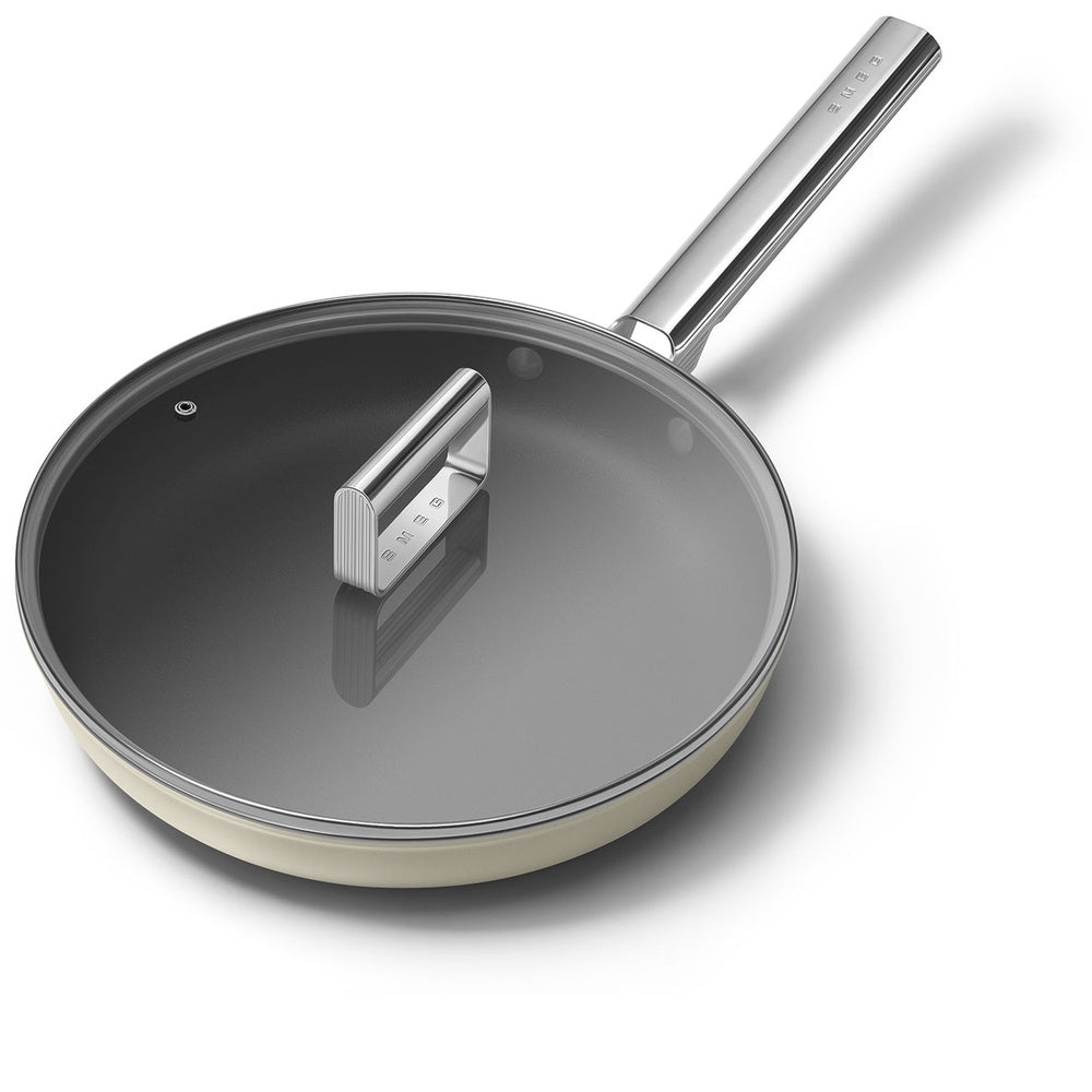 Smeg Cookware non-stick ceramic shallow pan in aluminum