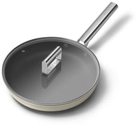 Smeg Cookware non-stick ceramic shallow pan in aluminum