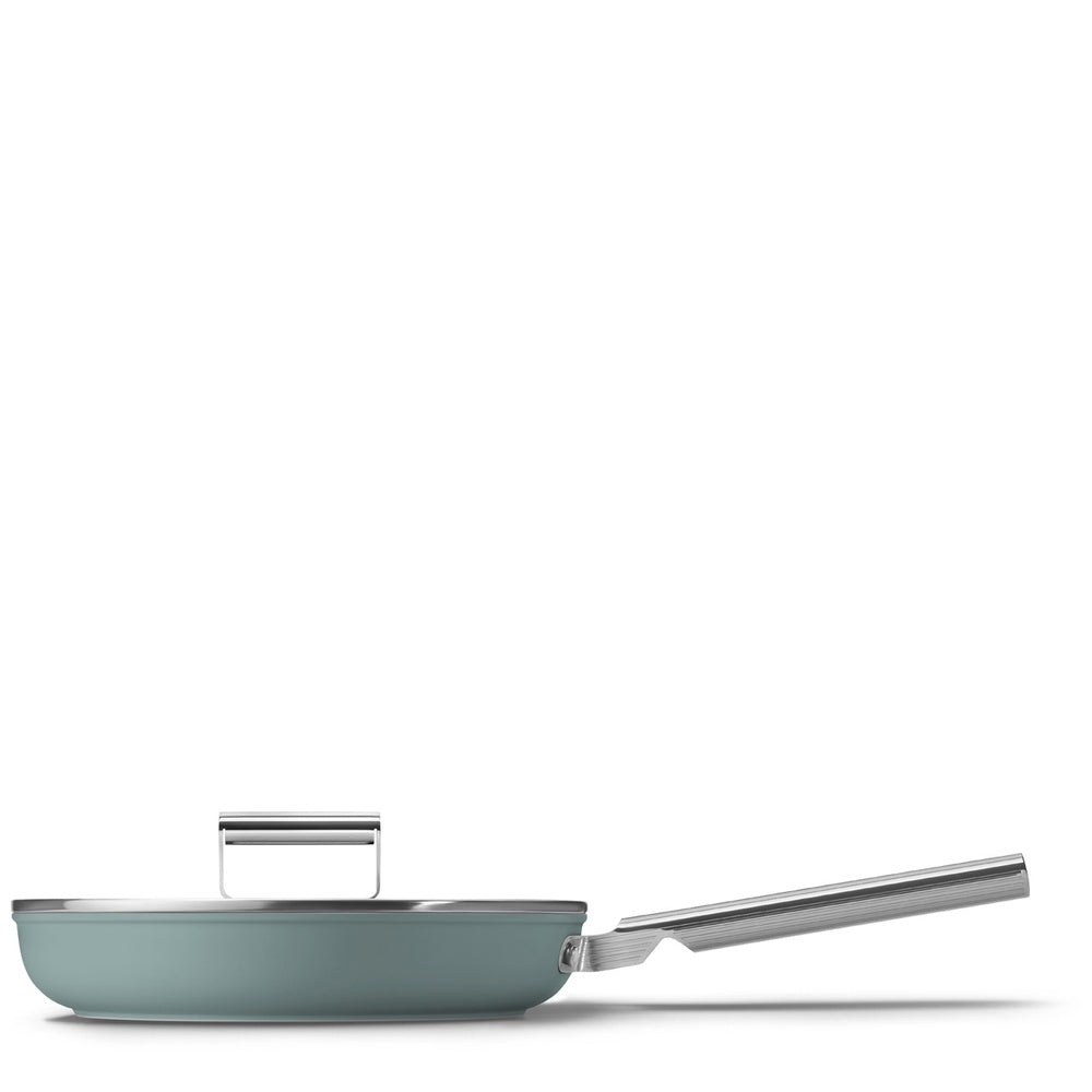 Smeg Cookware non-stick ceramic shallow pan in aluminum