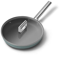 Smeg Cookware non-stick ceramic shallow pan in aluminum