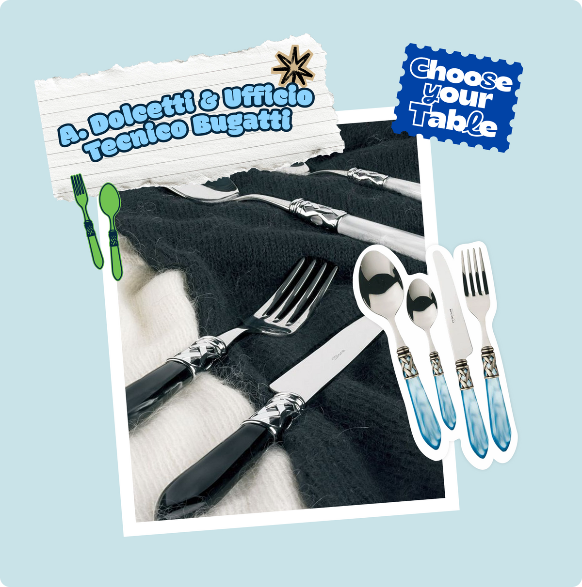 Set di posate in acciaio inossidabile Bugatti Vidal.