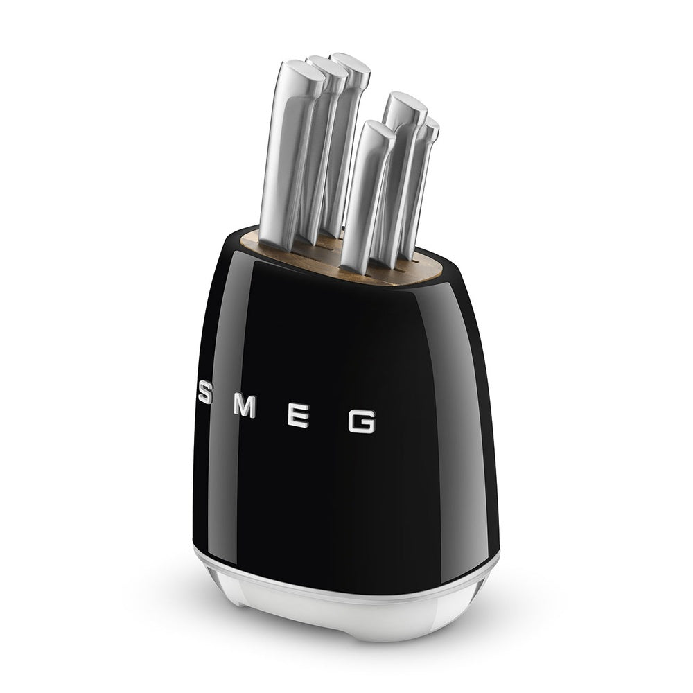 Smeg 50's Style taco de cuchillos con cuchillos - set 6 piezas