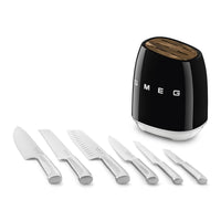 Smeg 50's Style taco de cuchillos con cuchillos - set 6 piezas
