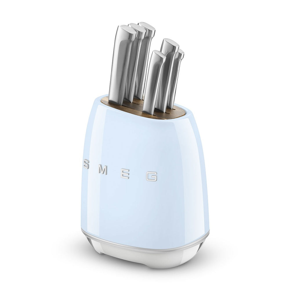 Smeg 50's Style taco de cuchillos con cuchillos - set 6 piezas