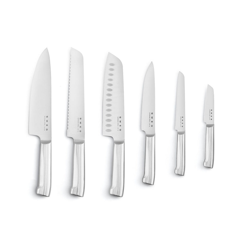 Smeg 50's Style taco de cuchillos con cuchillos - set 6 piezas