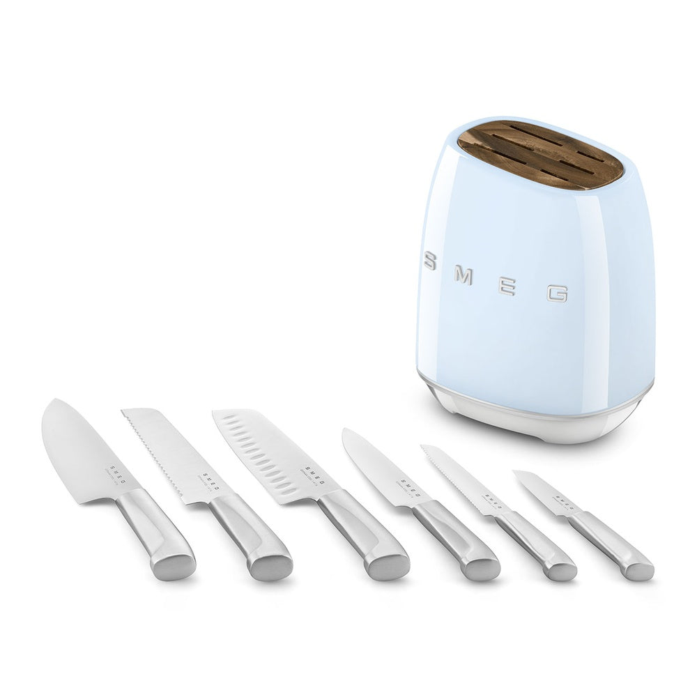 Smeg 50's Style taco de cuchillos con cuchillos - set 6 piezas