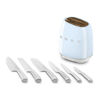 Smeg 50's Style taco de cuchillos con cuchillos - set 6 piezas