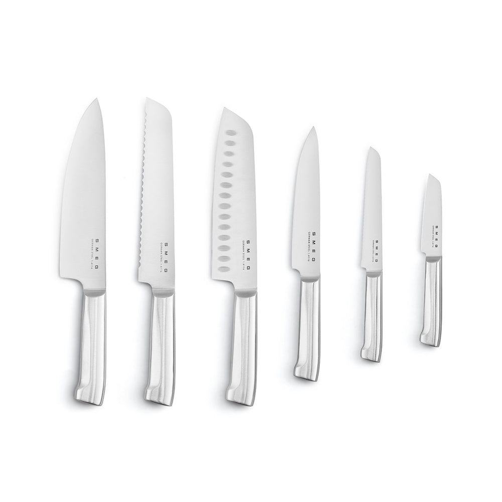 Smeg 50's Style taco de cuchillos con cuchillos - set 6 piezas
