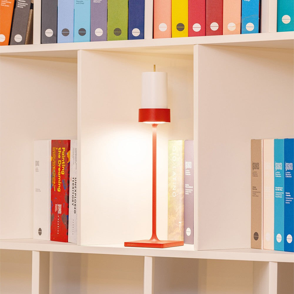 8.7 x H.35.6 cm - Zafferano Perpetua dimmable table lamp in aluminum