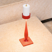 8.7 x H.35.6 cm - Zafferano Perpetua Barocco Lampada Da Tavolo Dimmerabile In Alluminio