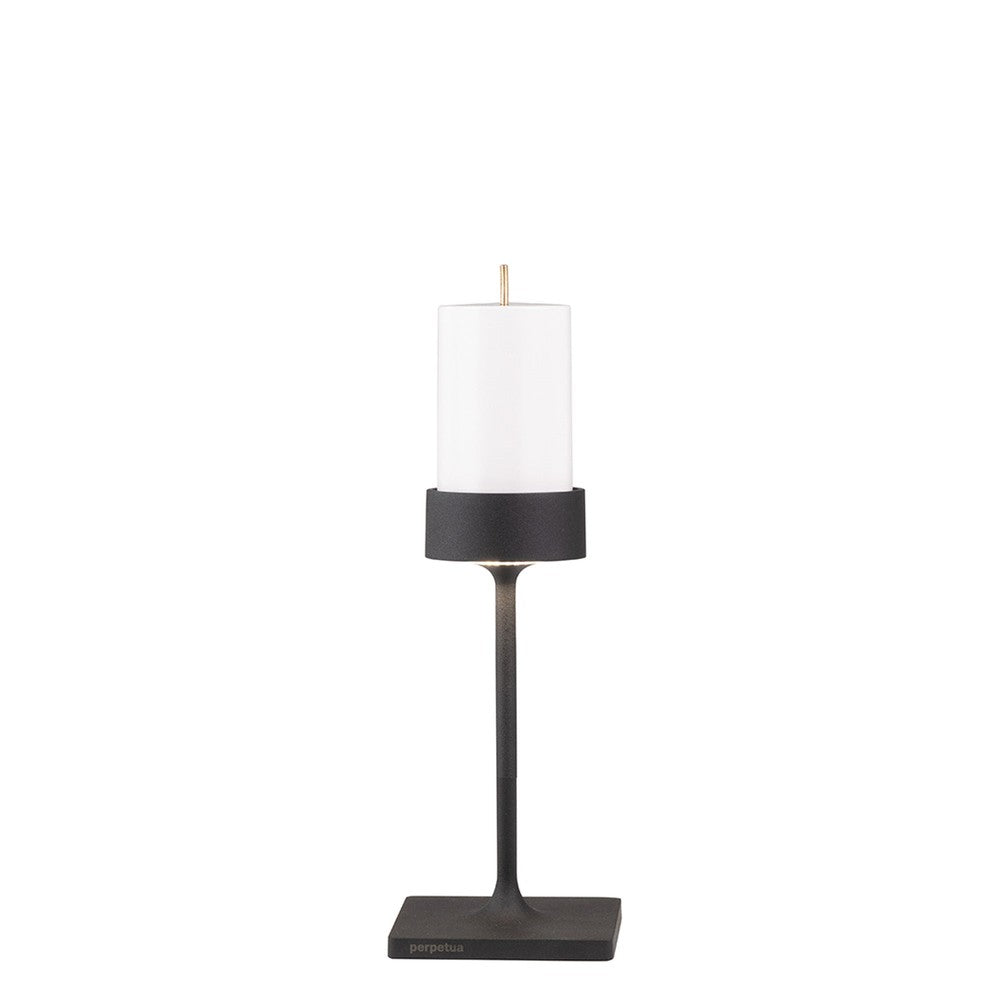 8.7 x H.25.6 cm - Zafferano Perpetua Mini Dimmable Table Lamp in Aluminum