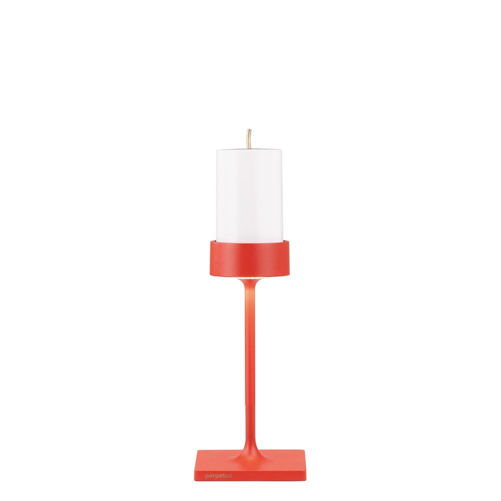 8.7 x H.25.6 cm - Zafferano Perpetua Mini Dimmable Table Lamp in Aluminum