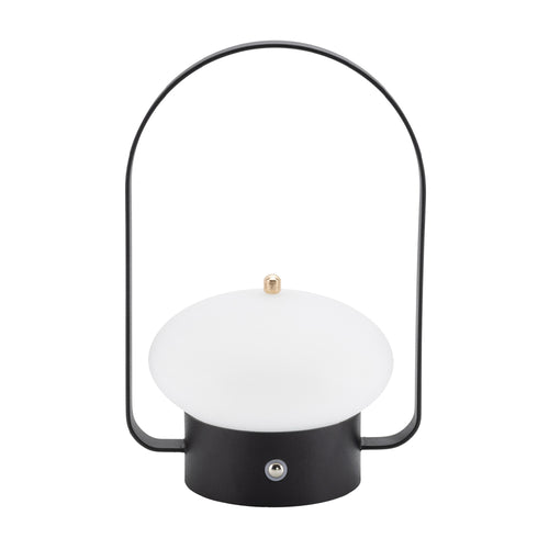 20 cm - Securit Barcellona Lampe de table rechargeable en fer