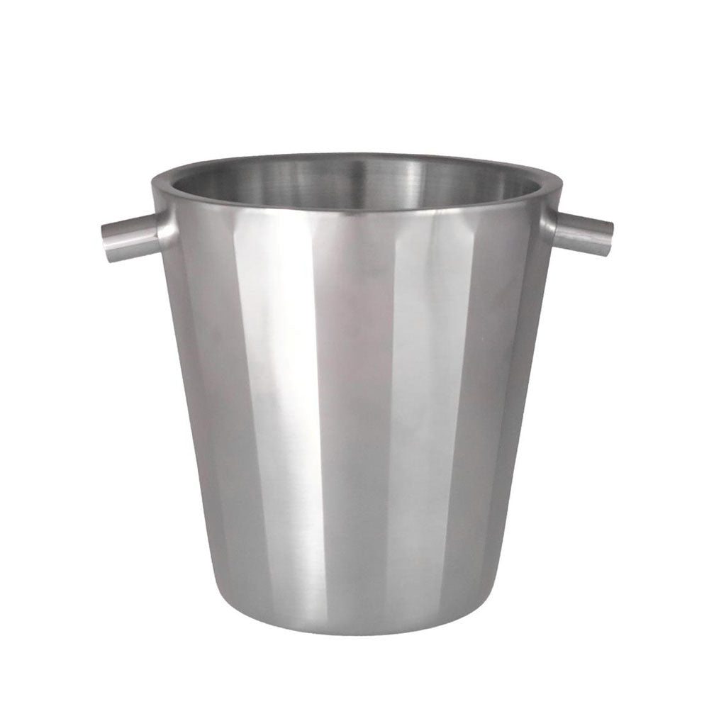 Ø19.5 x H.22 cm - Portofino Double Wall Seau porte-bouteilles en acier satiné
