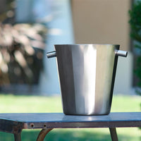 Ø19.5 x H.22 cm - Portofino Double Wall Seau porte-bouteilles en acier satiné