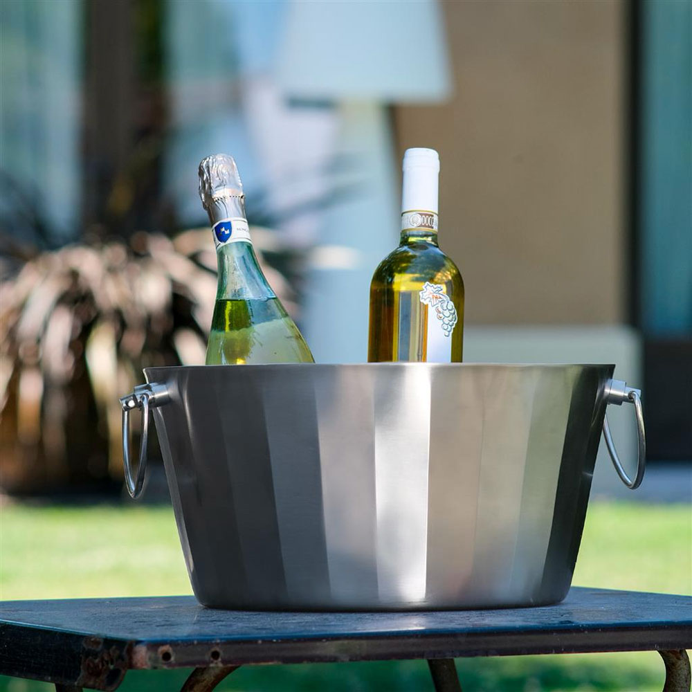 Ø37 x H.19 cm - Portofino Double Wall Enfriador vino espumoso de acero satinado