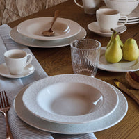 19 cm - Tognana Margaret Piatto Frutta Con Bordo in Rielievo In Porcellana Set 6 Pz