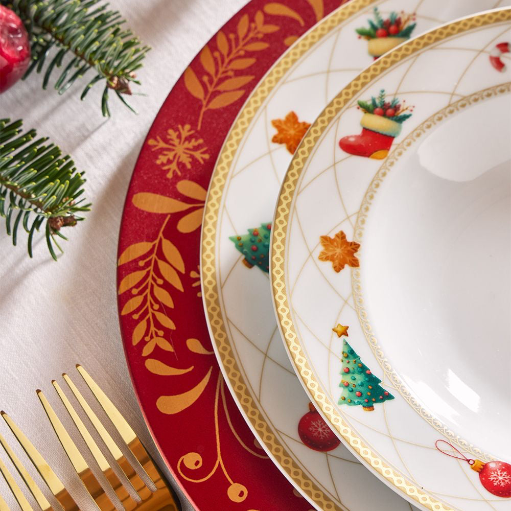Tognana Olimpia Christmas Fairy Tale Kerstservies In Porselein Set van 18 St.
