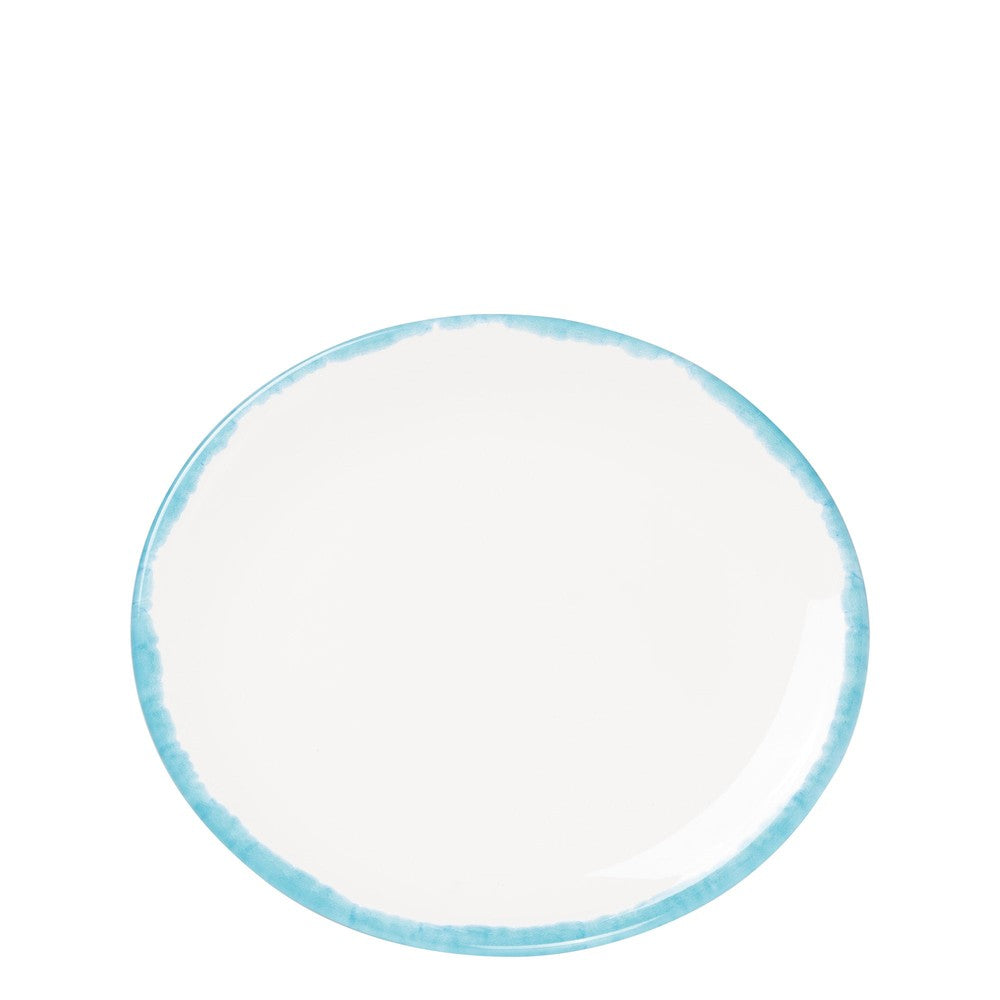 21 cm - Zafferano Petit Round Handmade Flat Plate in Ceramic - Set of 2 Pcs