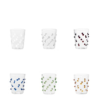 9.5 cl - Zafferano Party Junior Verre À Liqueur Café Fait Main En Verre Borosilicate Set 6 Pz
