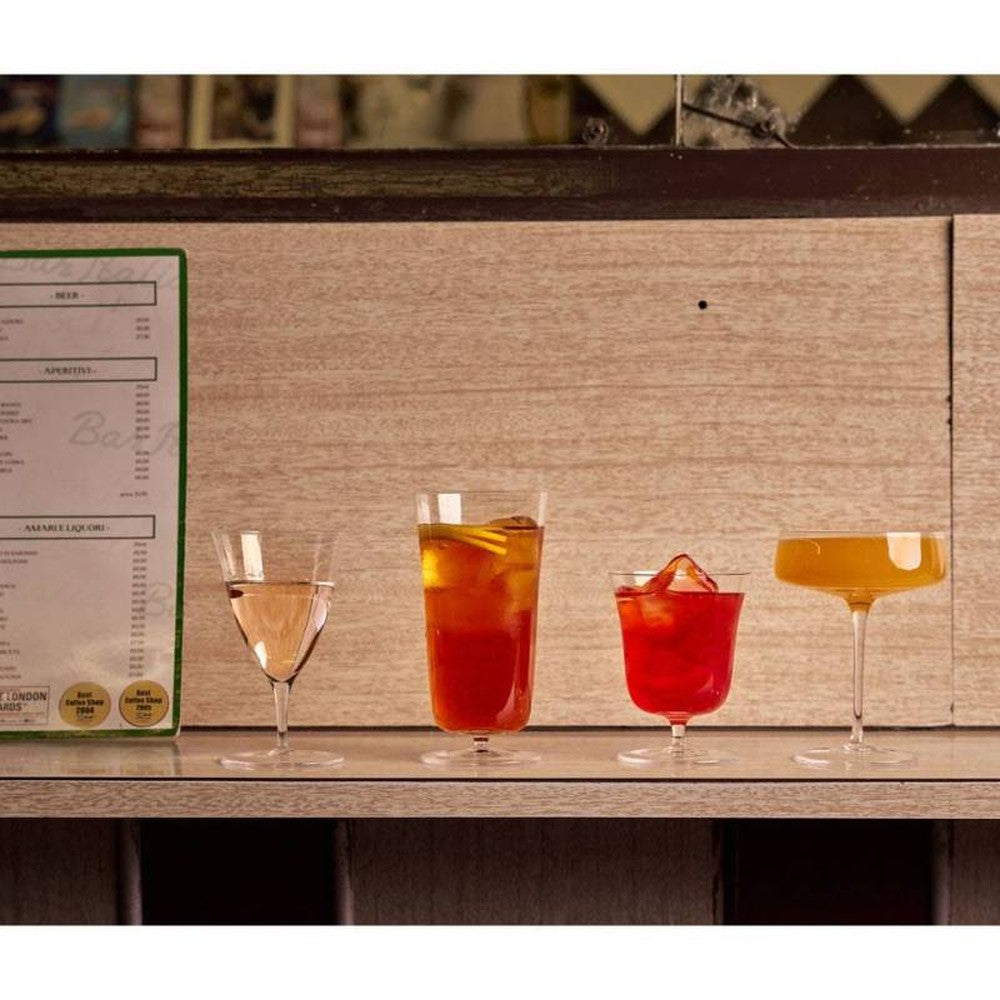 18 cl - Italesse Roxy Bar Saucer Calice Cocktail Soffiato a Bocca In Vetro  - Set 6 Pz