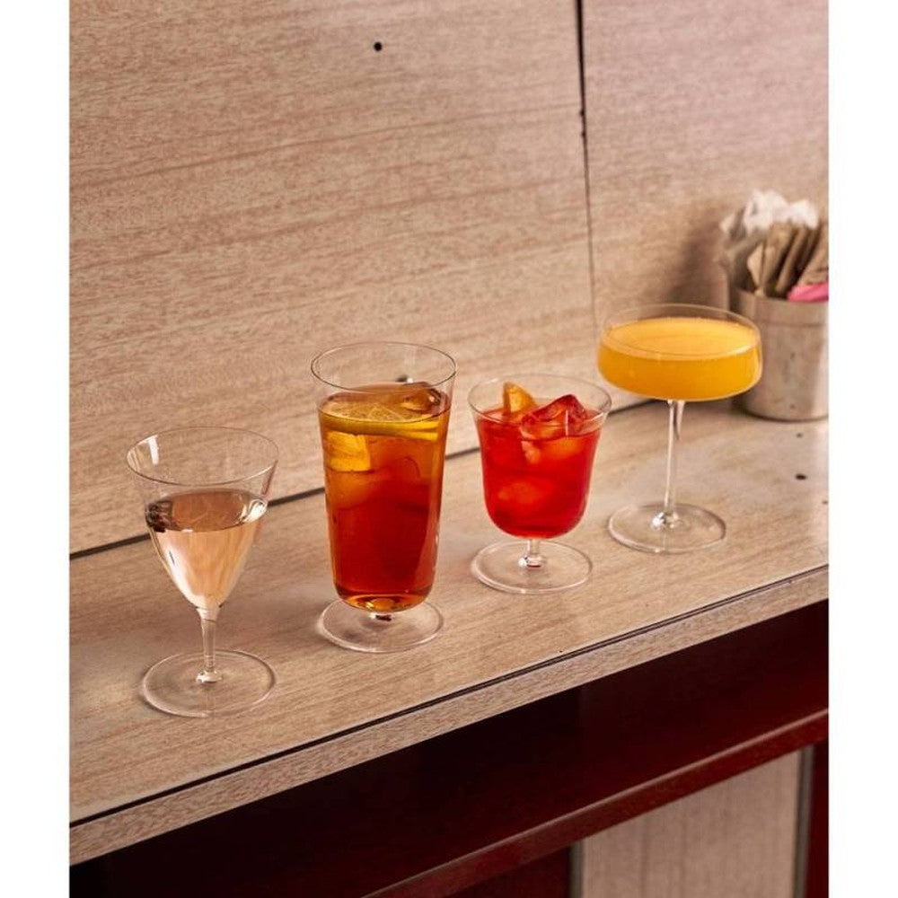 18 cl - Italesse Roxy Bar Saucer Calice Cocktail Soffiato a Bocca In Vetro  - Set 6 Pz