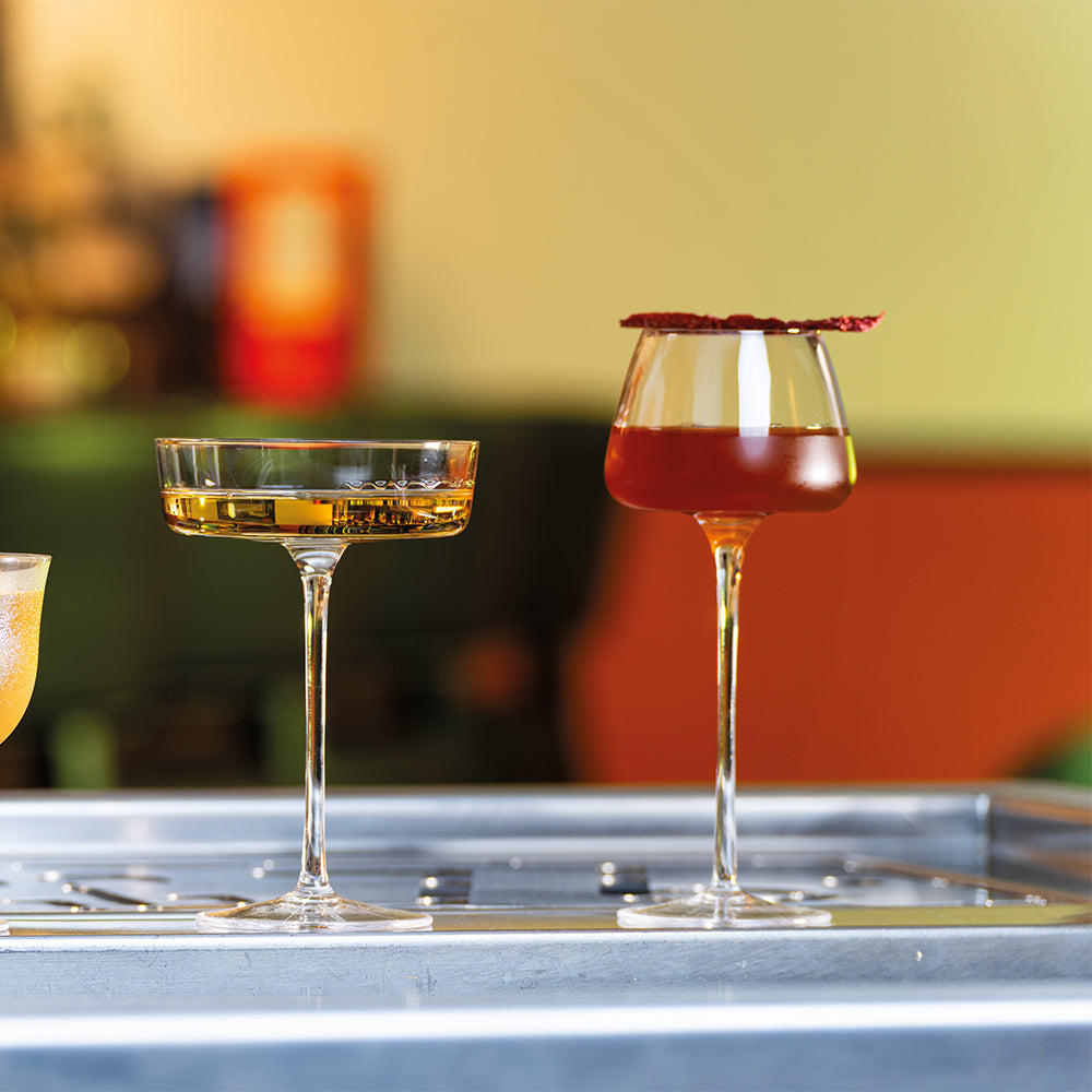 15 cl - Zafferano Sam Copa Cocktail Nick & Nora En Vidrio Set de 4 Pzas
