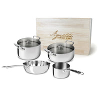 Agnelli Alu-Inox 3-Ply Alu-Inox Inductie Kookgarnituur Set van 6 St.