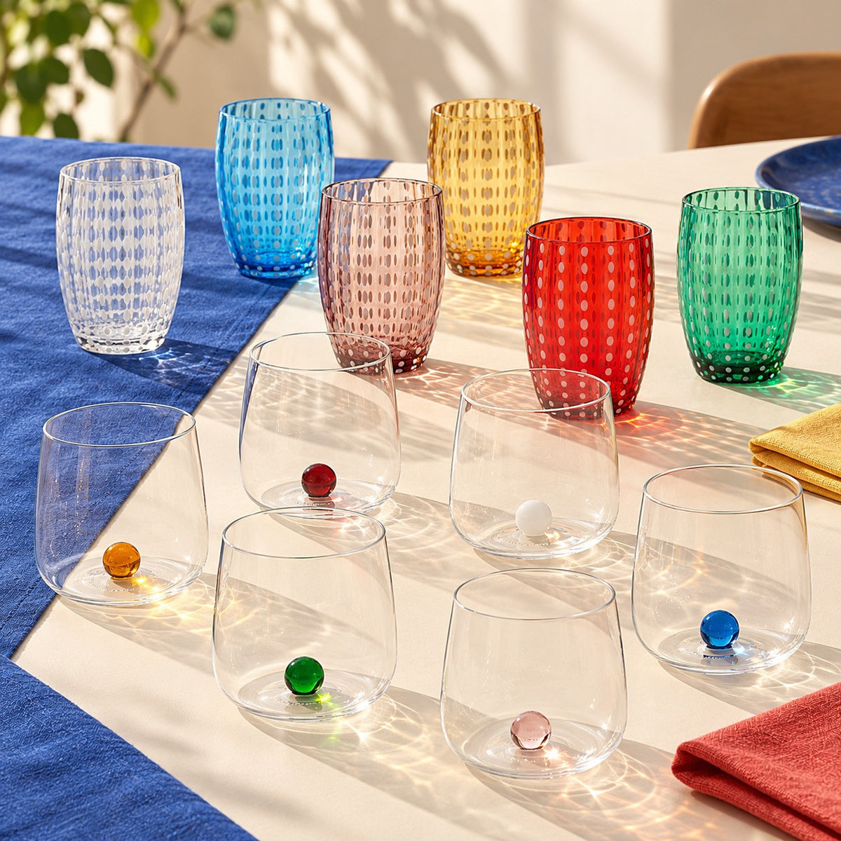 Saffron, Bilia, and Pearls – The Table in Color, Set of 12 Glasses