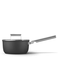 20 cm - Smeg Cookware tall casserole with handle non-stick ceramic in aluminum with lid