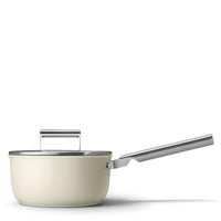20 cm - Smeg Cookware tall casserole with handle non-stick ceramic in aluminum with lid