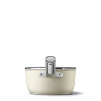 20 cm - Smeg Cookware tall casserole with handle non-stick ceramic in aluminum with lid