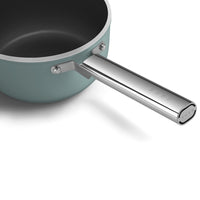 20 cm - Smeg Cookware tall casserole with handle non-stick ceramic in aluminum with lid